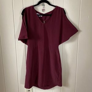 Burgundy mini dress